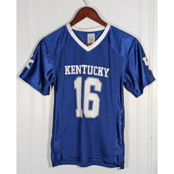 UK Kentucky Wildcats Football Jersey #16 Youth Medium (8-10) Kids Fan Pro Edge - Picture 1 of 3